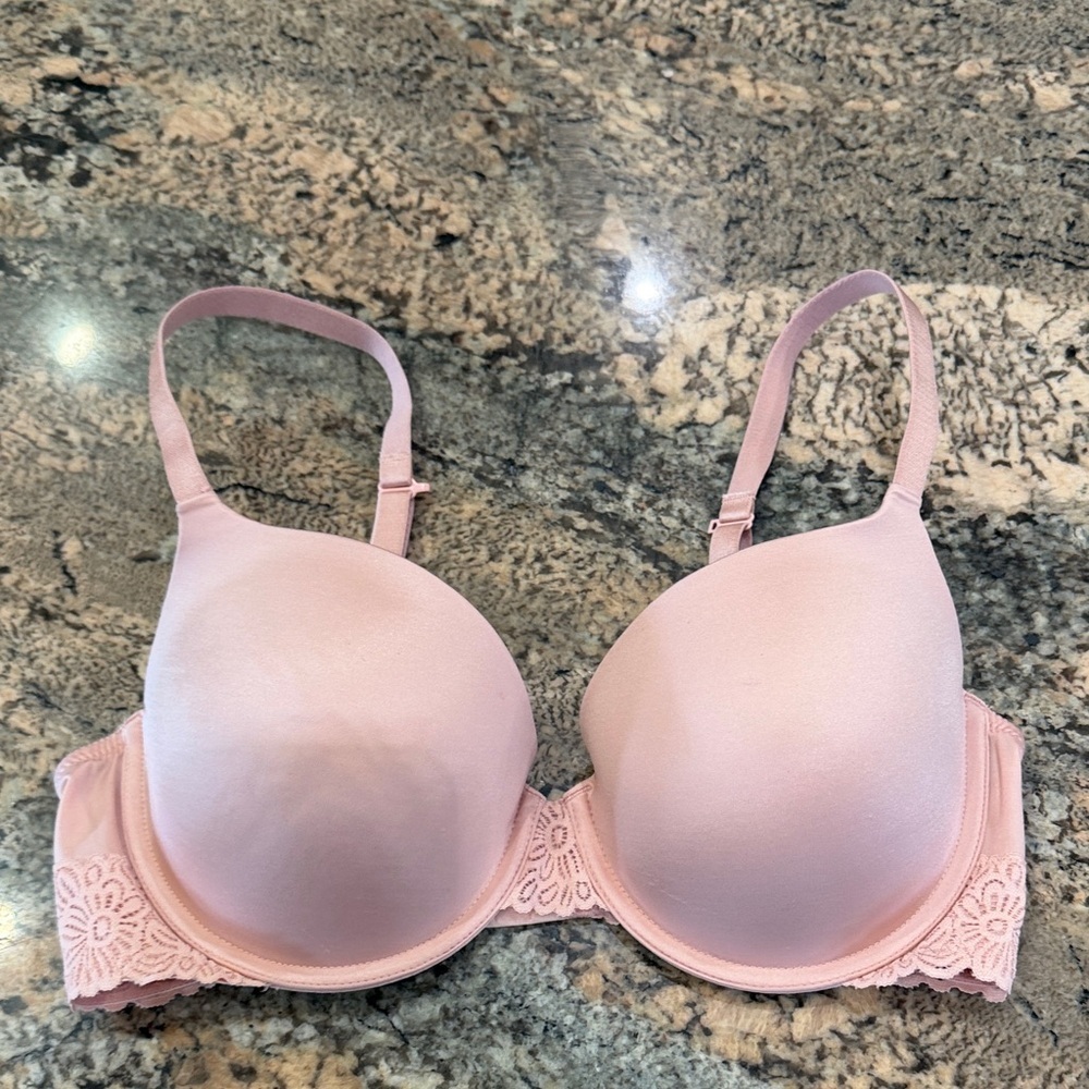 Auden Soft Pink Lace Accent Bra